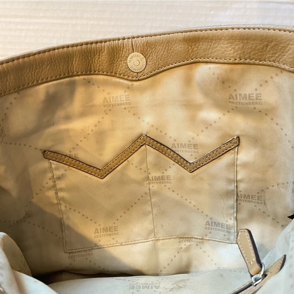 Aimee Kestenberg Tan Brown Pebbled Leather Purse Handbag - Picture 16 of 16